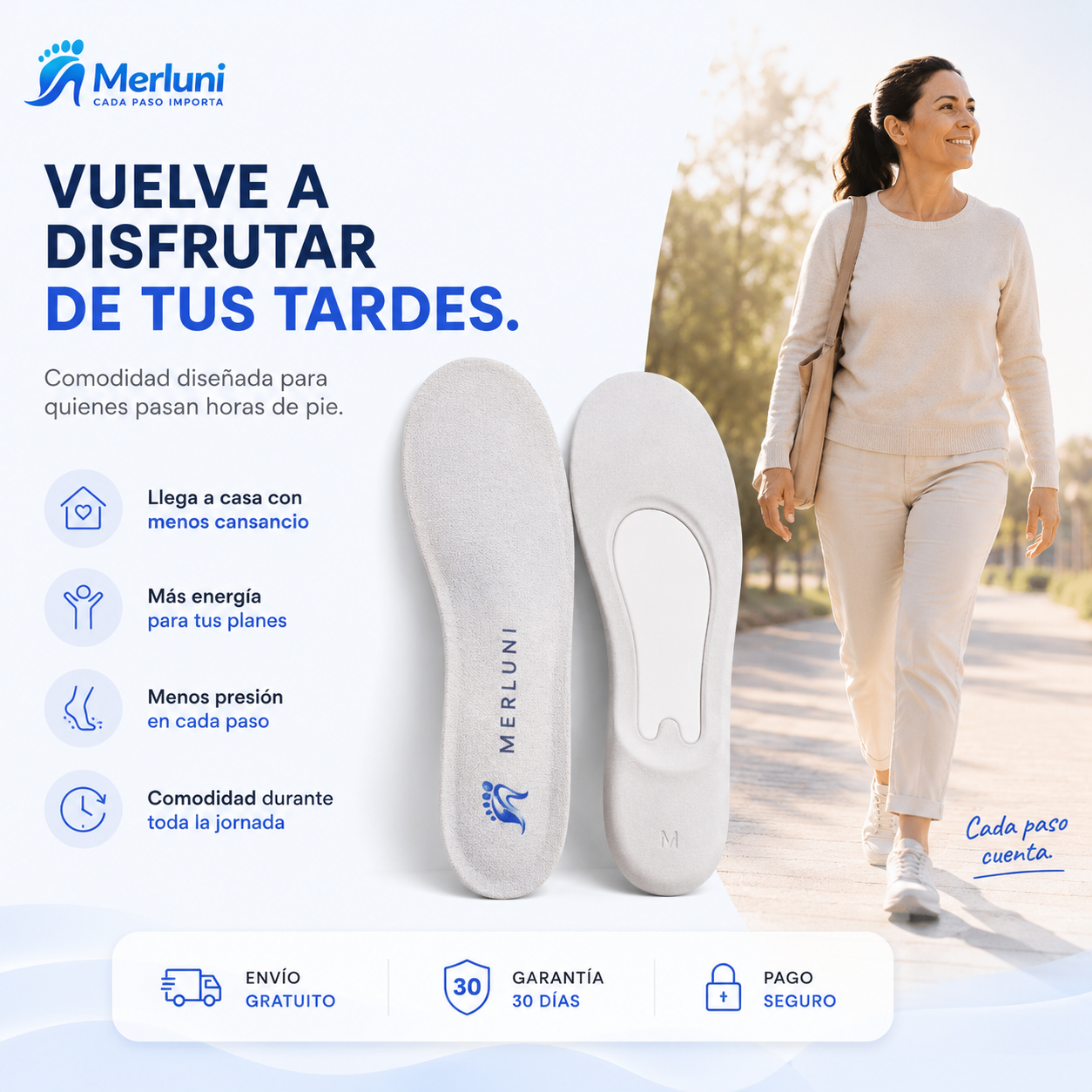Merluni ComfortStep™ | Plantillas de Alivio para Fascitis Plantar